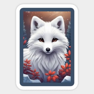 Cute Kawaii arctic fox Sticker